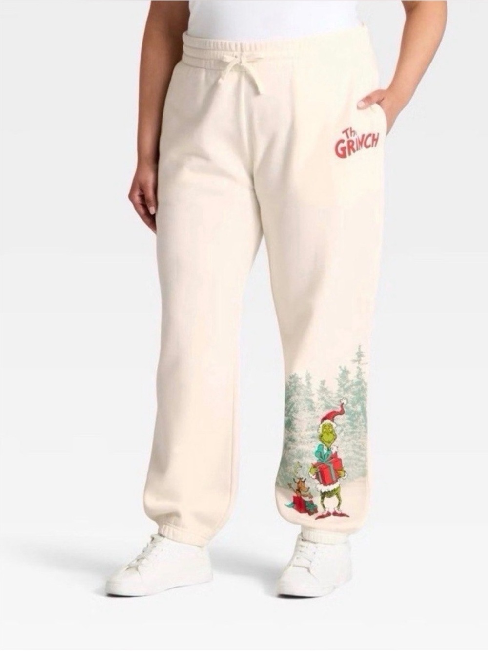 The Grinch Women's Cream Graphic Joggers Various Sizes